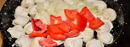 жареные пельмени с сыром. Шаг 6