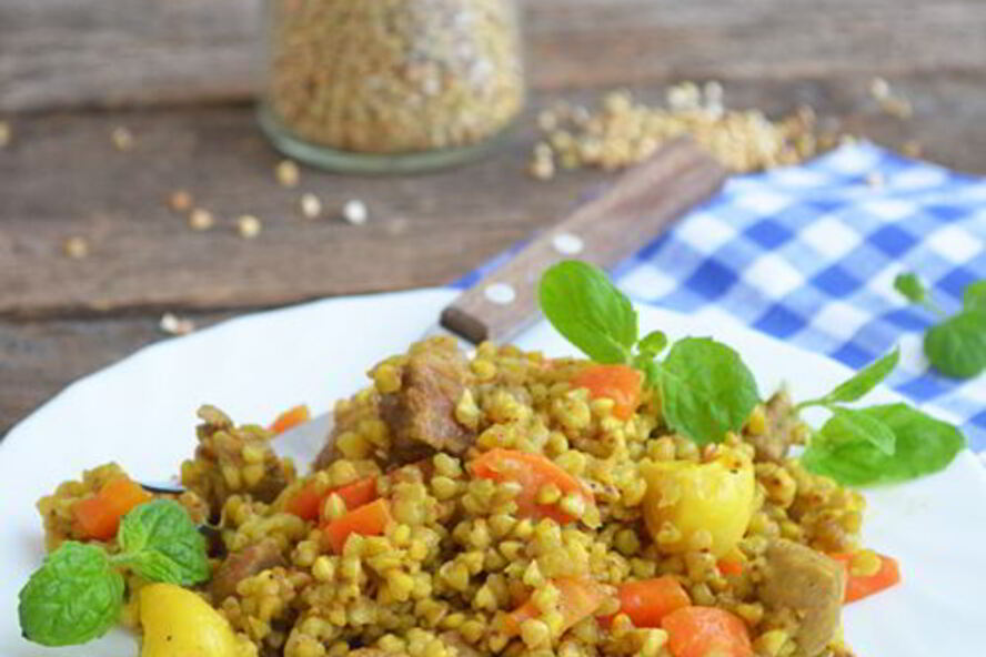 Рецепт плова из зеленой гречки