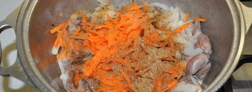 плов с куриными сердечками. Шаг 4