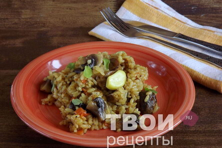 Рецепт постного плова с грибами