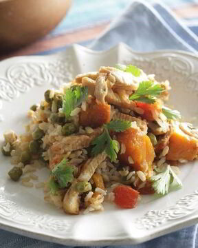 Пряный плов с овощами и индейкой