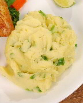 Пюре из картофеля и зеленой капусты