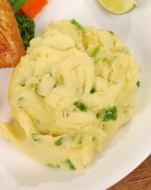 Пюре из картофеля и зеленой капусты