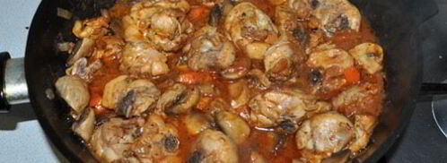 куриное рагу с грибами и томатным соком. Шаг 8