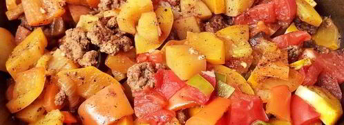 овощное рагу с фаршем и кабачками. Шаг 12