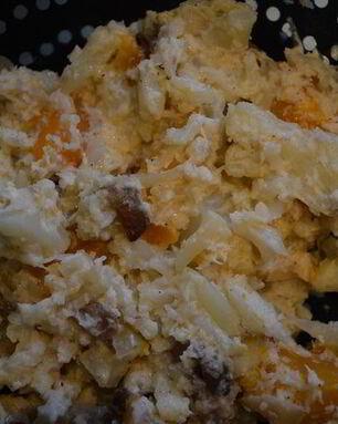 Овощное рагу с кокосовым молоком и грибами