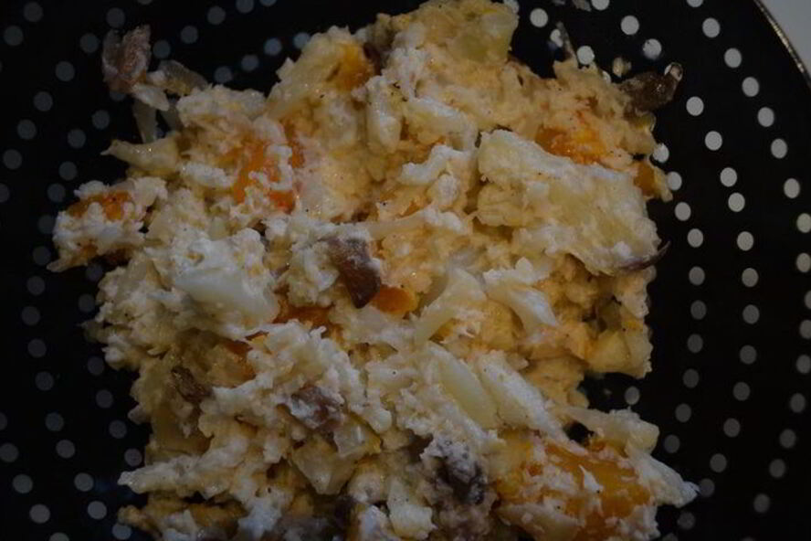 Рецепт овощного рагу с кокосовым молоком и грибами