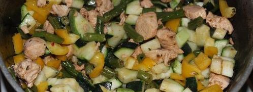 овощное рагу с куриным филе и булгуром. Шаг 7