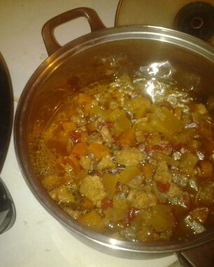 Овощное рагу с курицей в мультиварке