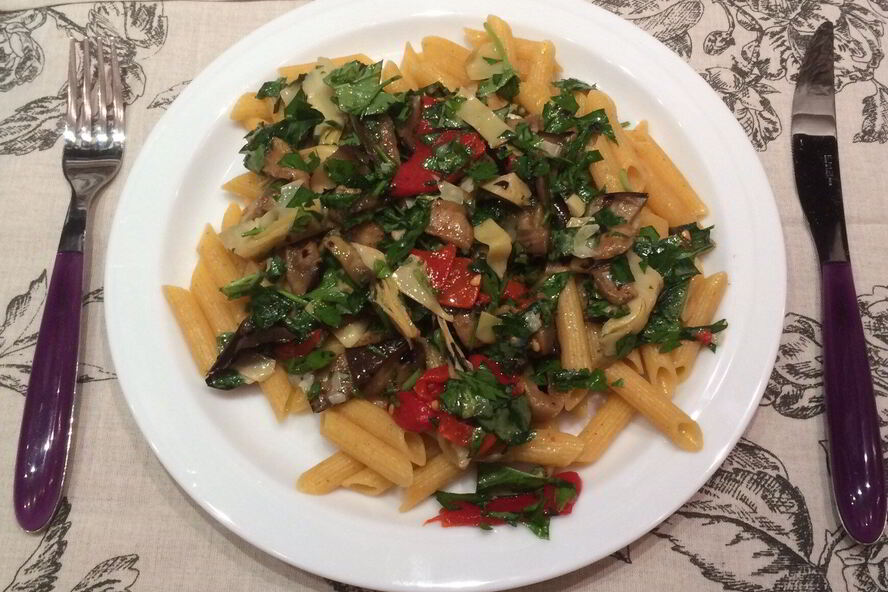 Рецепт пенне с овощным рагу