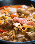 Рагу из индейки с грибами