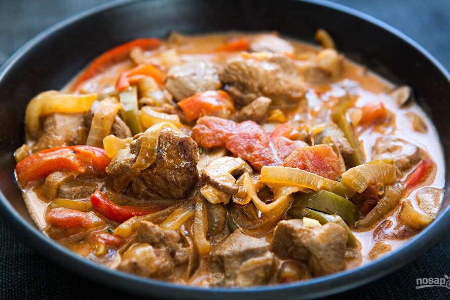 Рецепт рагу из индейки с грибами