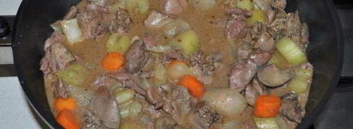 рагу из куриных сердечек и печени. Шаг 8