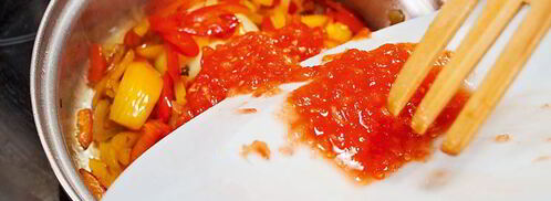 рагу из тыквы с вешенками и соусом лечо. Шаг 3