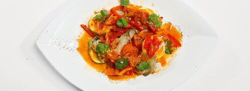 рагу из тыквы с вешенками и соусом лечо. Шаг 6