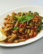 Рагу из зеленой фасоли