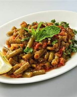 Рагу из зеленой фасоли