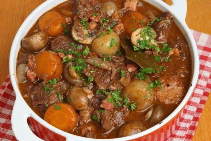 Рецепт рагу с овощами, мясом и грибами