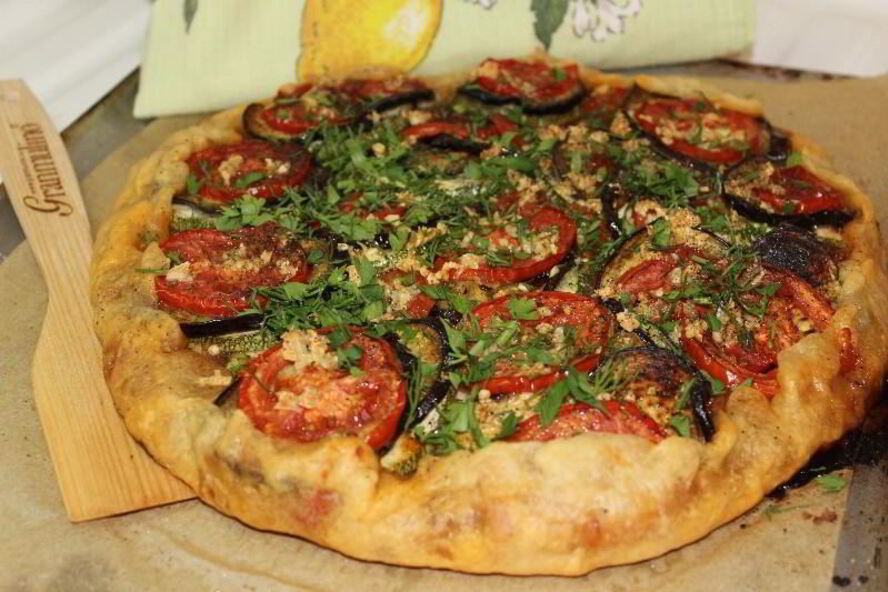 Рецепт рататуя на хрустящей галете