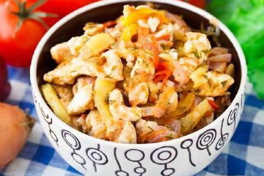 Рецепт рататуя с куриной грудкой