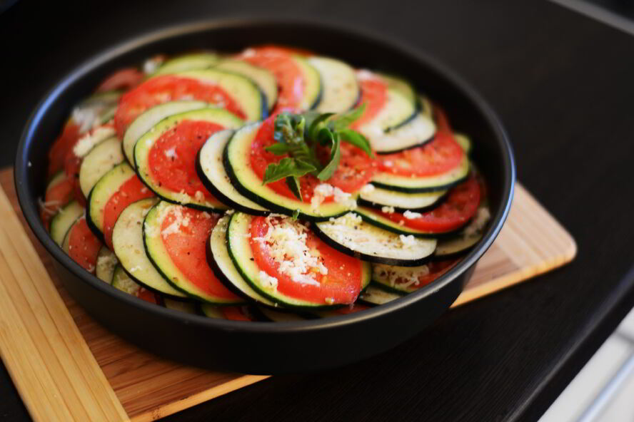 Рецепт рататуя с сыром моцарелла