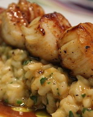 Лимонное ризотто с морепродуктами