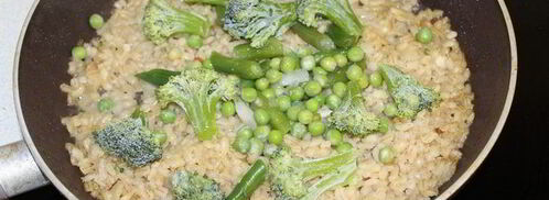 перловое ризотто с зелеными овощами. Шаг 5