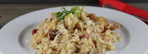 ризотто с каштанами и грудинкой. Шаг 9