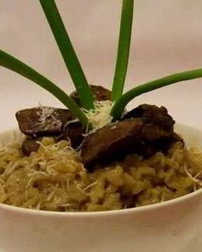 Ризотто с куриной печенью