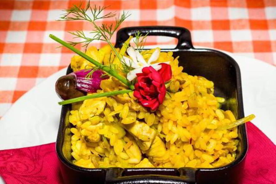 Рецепт ризотто с курицей и карри