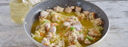 ризотто с курицей и овощами. Шаг 12