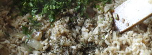ризотто с петрушкой и вялеными помидорами. Шаг 3