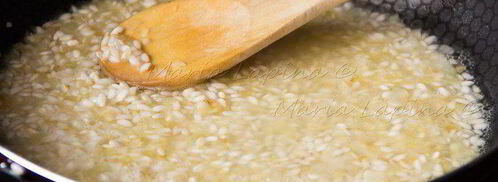 ризотто с зеленым горошком, сыром джюгас и мятой. Шаг 5