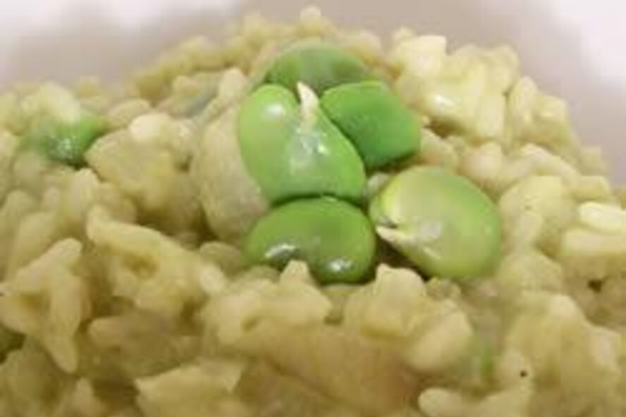 Рецепт ризотто с зелеными бобами