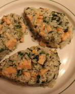 Ризотто со шпинатом и семгой