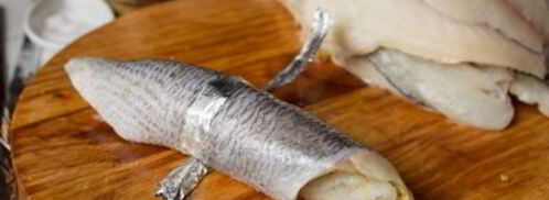 рулетики из дорады с шафрановым ризотто. Шаг 8