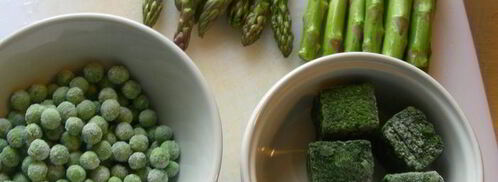 запеченное ризотто со спаржей, зеленым горошком и шпинатом. Шаг 5