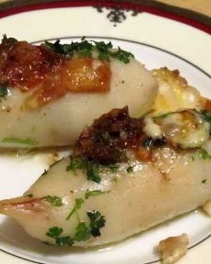 Кальмары с сыром в духовке