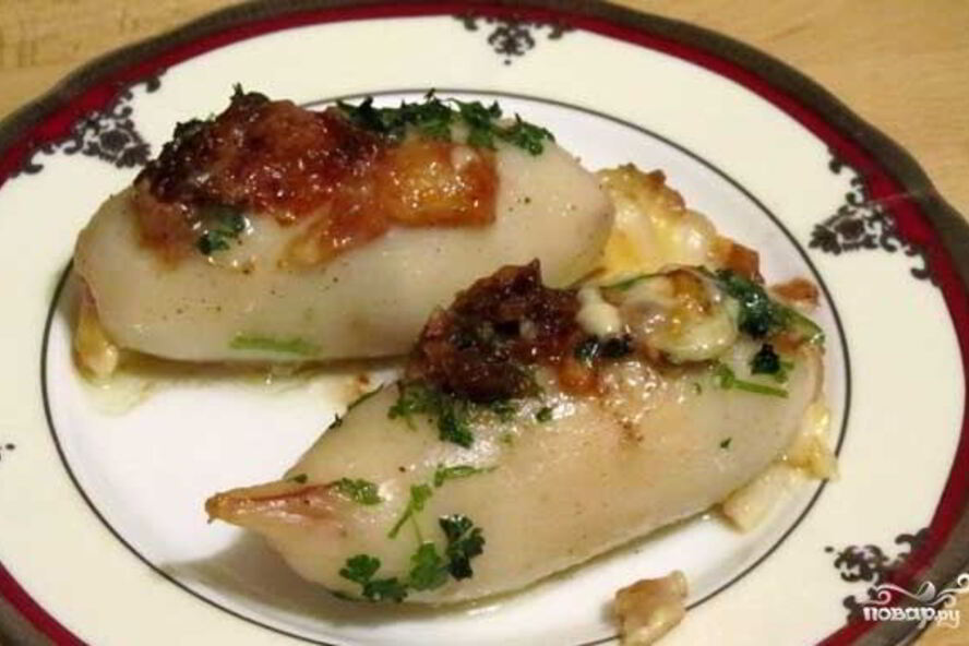 Рецепт кальмаров с сыром в духовке