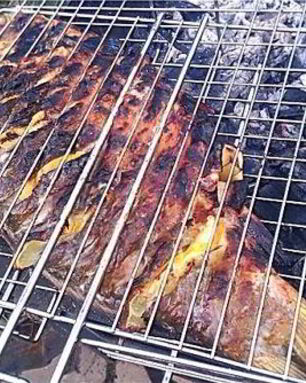 Карп на мангале