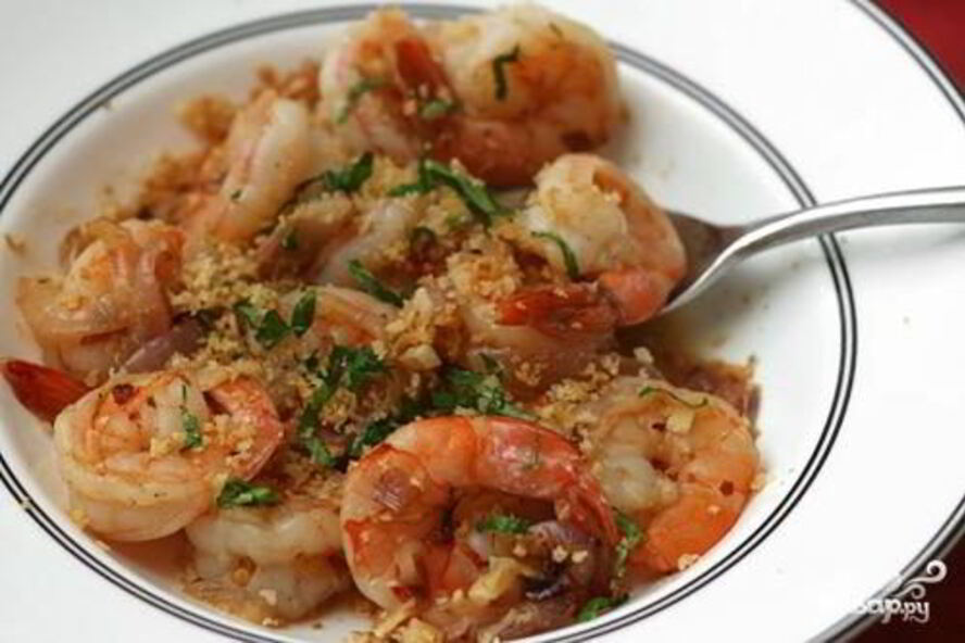 Рецепт креветок, жаренных в вине