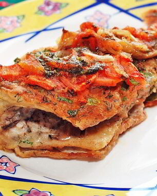 Морской окунь в фольге