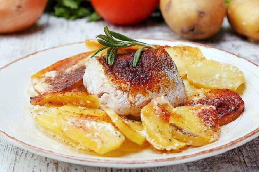 Рецепт рыбы с картофелем в духовке