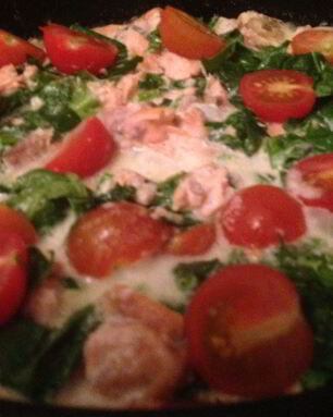 Семга в сливочном соусе