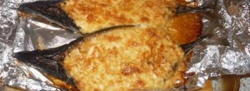 скумбрия, фаршированная грибами и сыром. Шаг 5