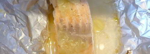 запеченное филе семги с лаймом и каперсами. Шаг 4