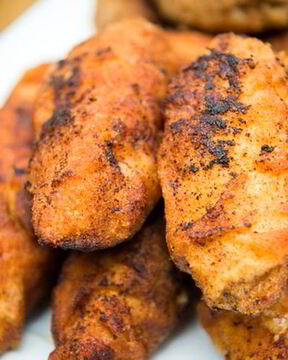 Фаршированный куриный шашлык в кляре