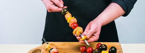 мгновенный шашлык из куриной грудки. Шаг 3