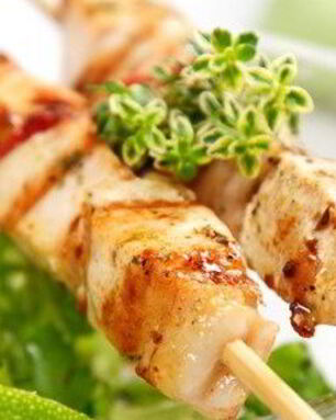 Шашлык из индейки и абрикосов