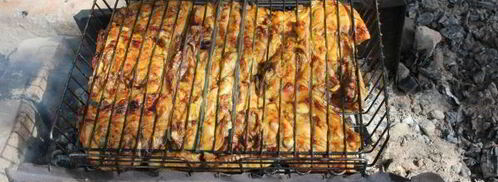 шашлык из курицы на решетке. Шаг 9